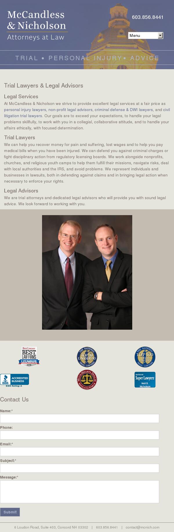 McCandless & Nicholson, PLLC - Concord NH Lawyers