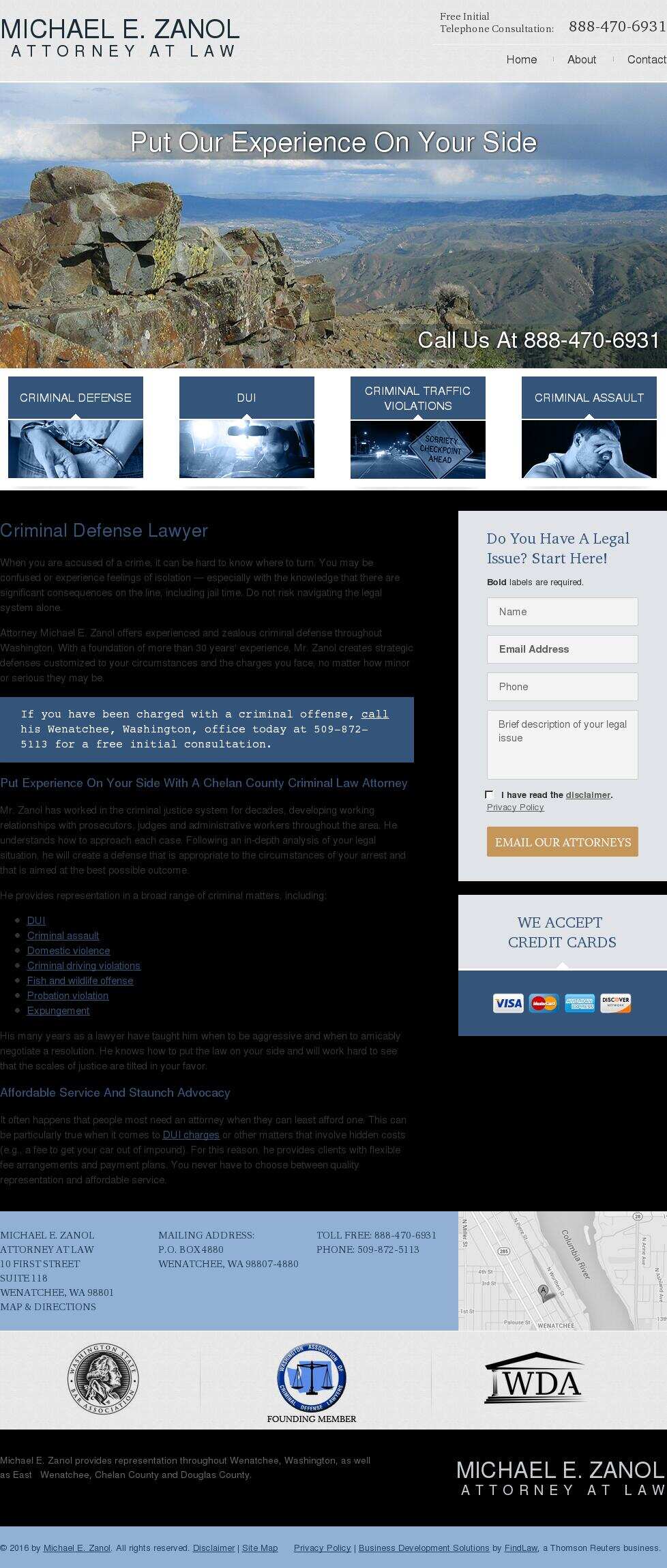 Michael E. Zanol - Wenatchee WA Lawyers