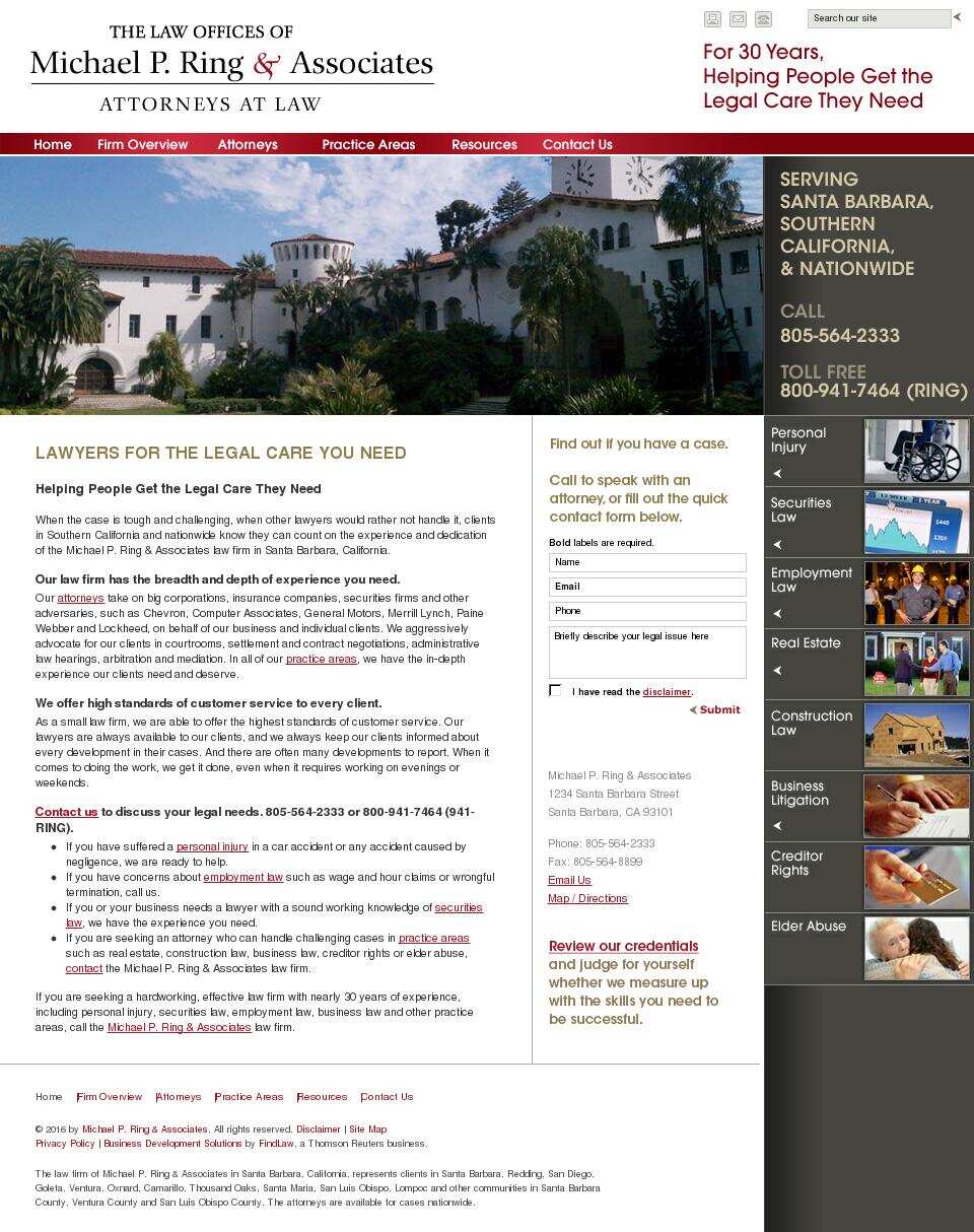 Michael P. Ring & Associates - Santa Barbara CA Lawyers