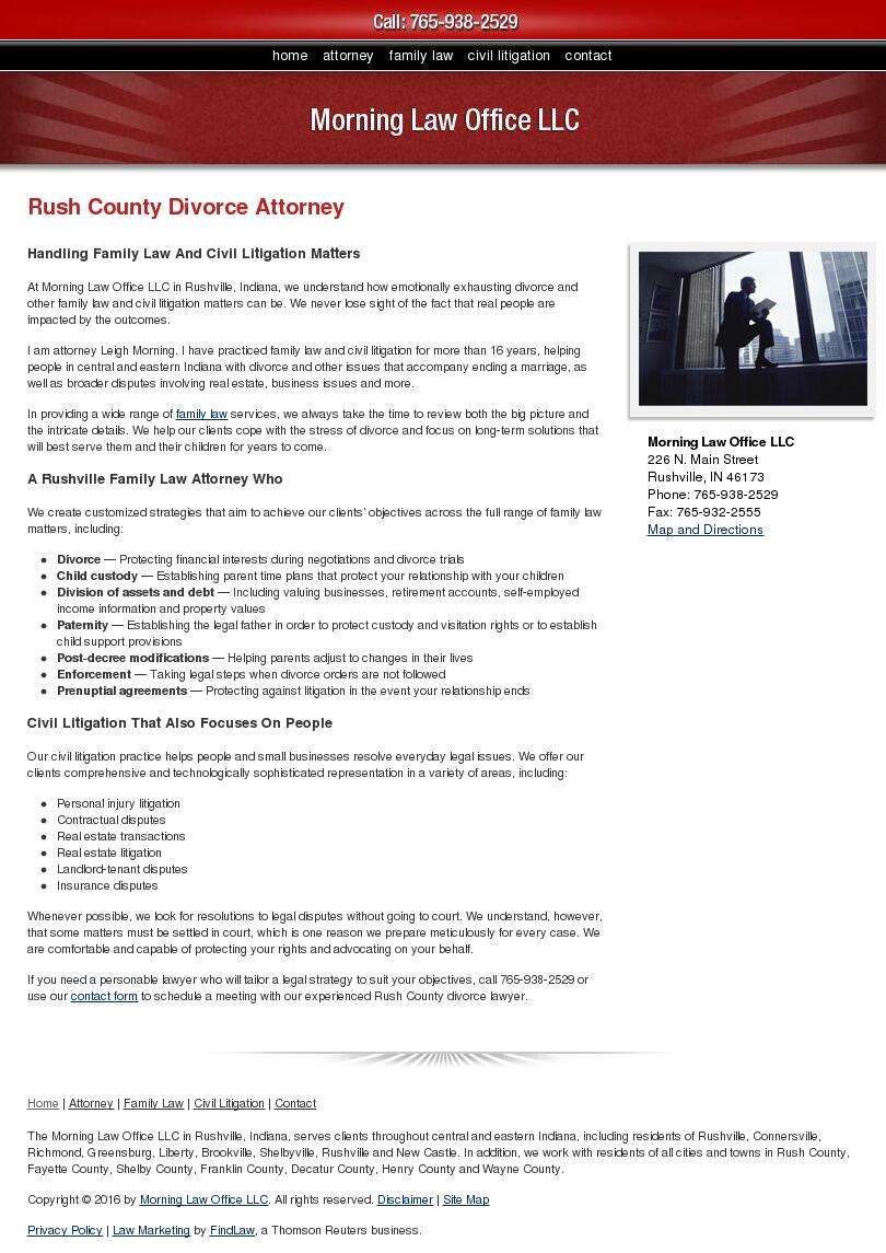 Morning Law Office LLC - Rushville IN Lawyers