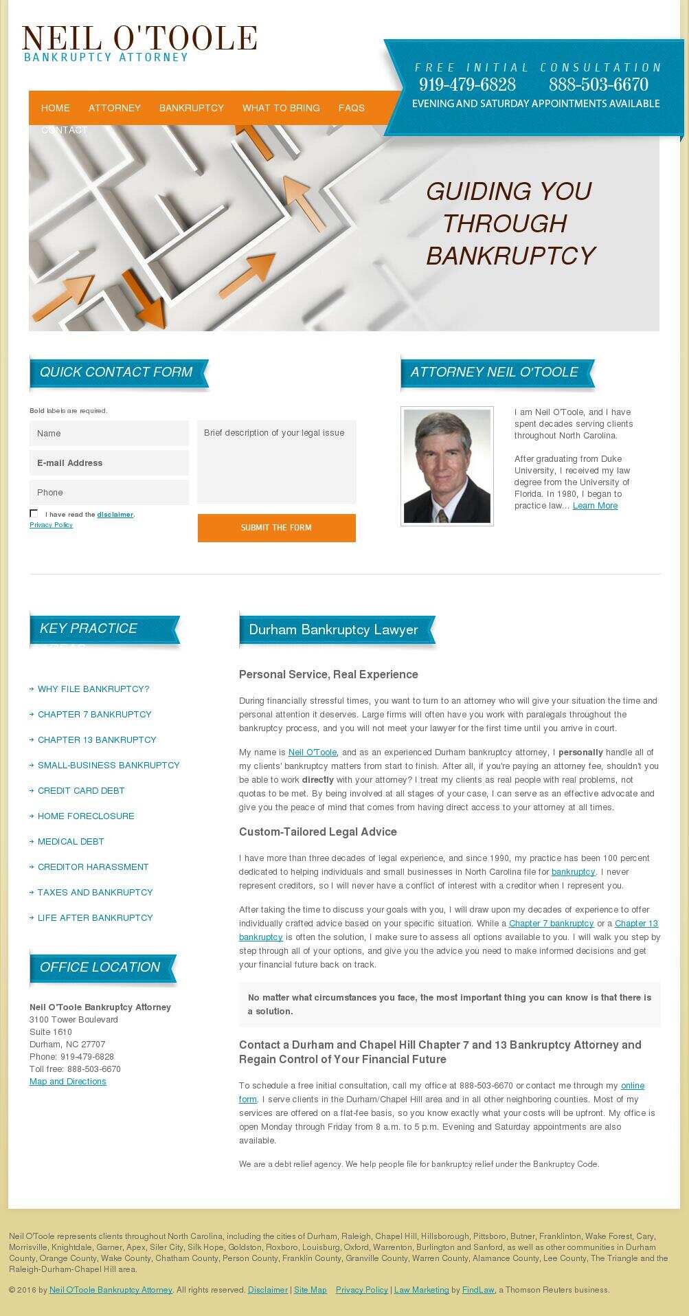 Neil O'Toole Bankruptcy Attorney - Durham NC Lawyers