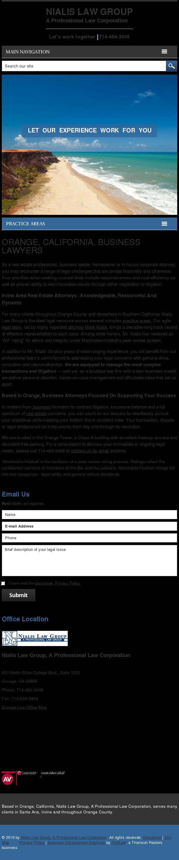 Nialis, Law Group A Professional Law Corporation - Orange CA Lawyers