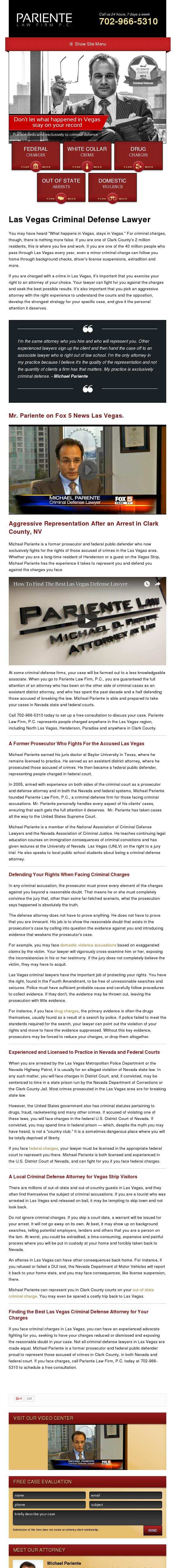 Pariente Law Firm, P.C. - Las Vegas NV Lawyers