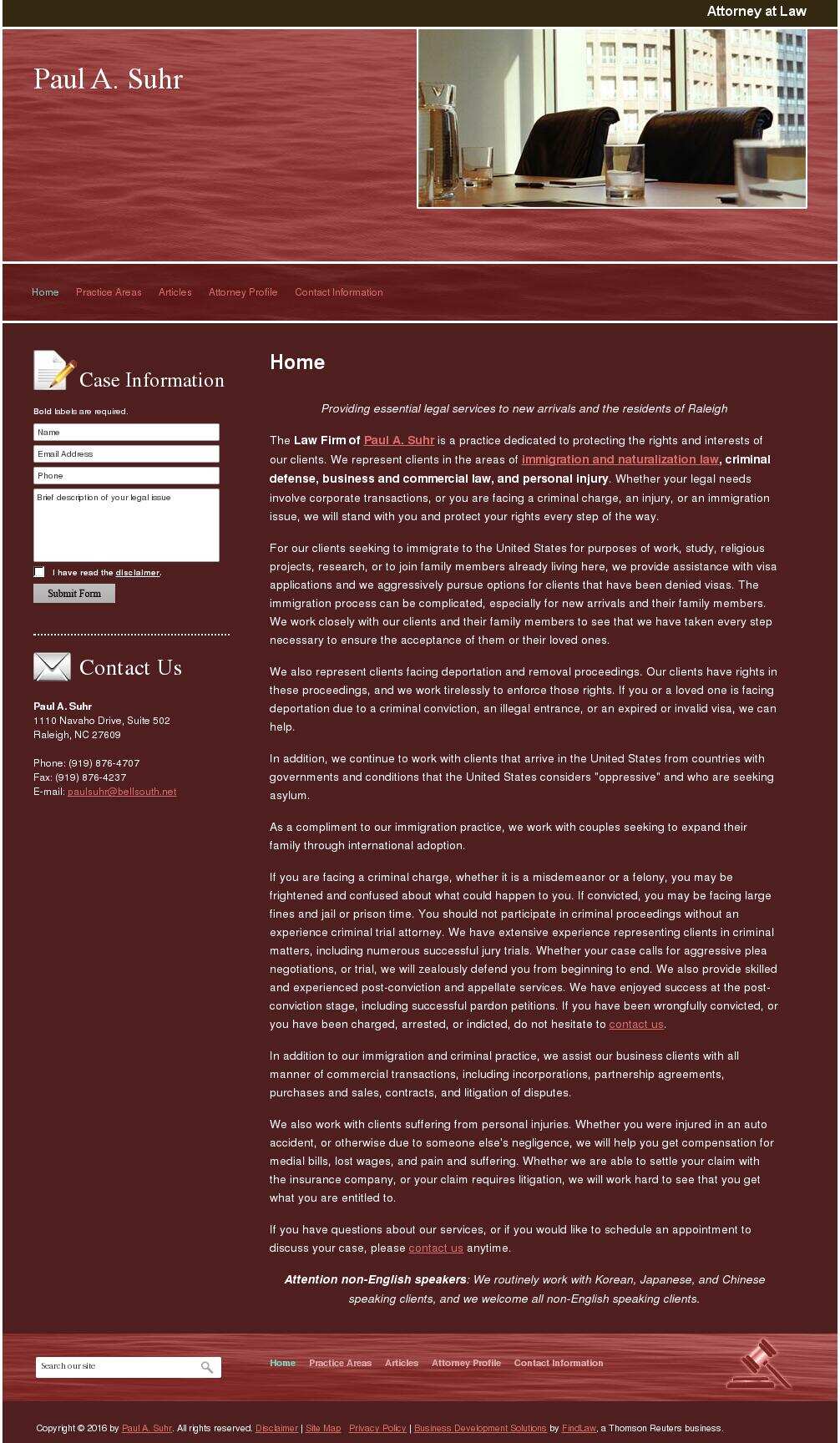 Paul A. Suhr - Raleigh NC Lawyers