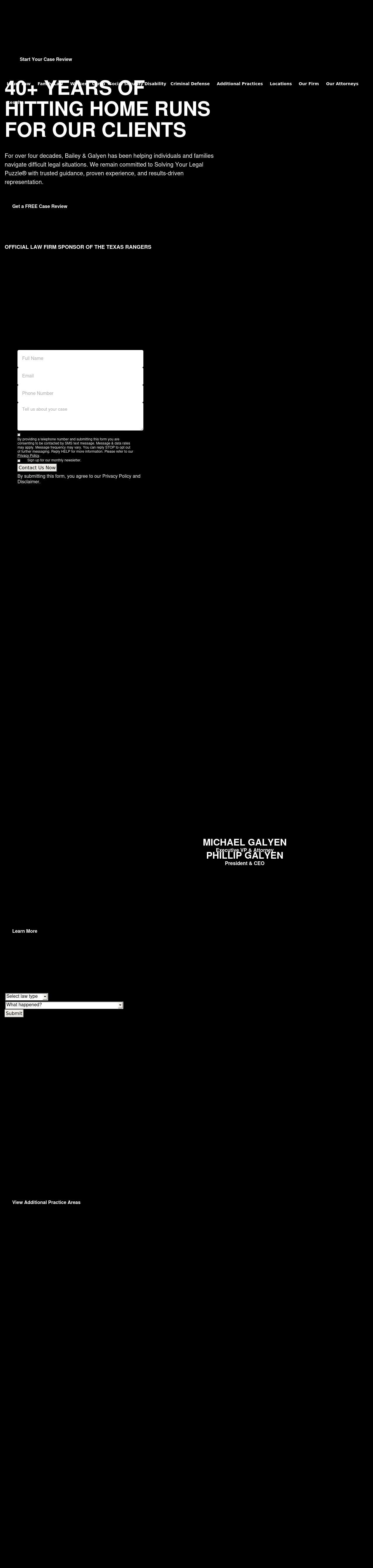 Bailey & Galyen Attorneys at Law - Fort Worth TX Lawyers