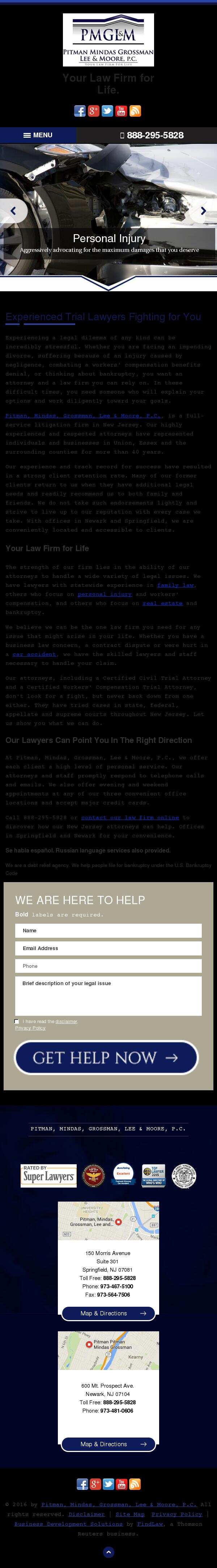 Pitman, Mindas, Grossman, Lee & Moore, P.C. - Newark NJ Lawyers