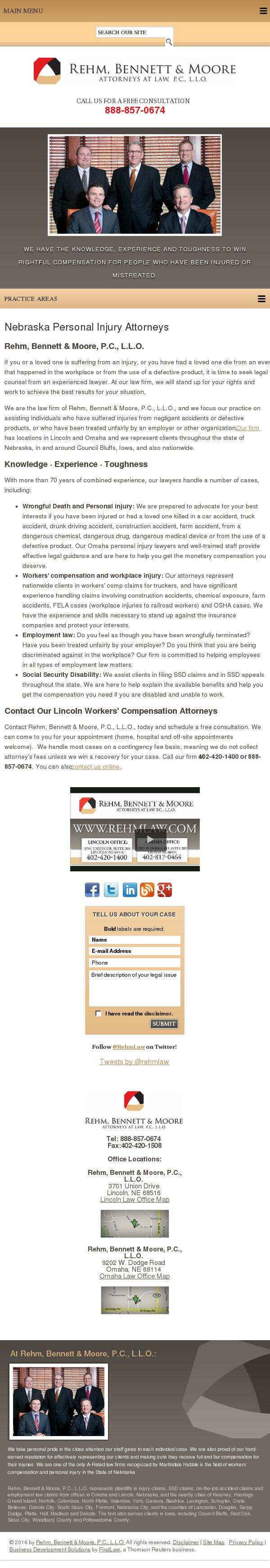 Rehm, Bennett & Moore, P.C., L.L.O. - Omaha NE Lawyers