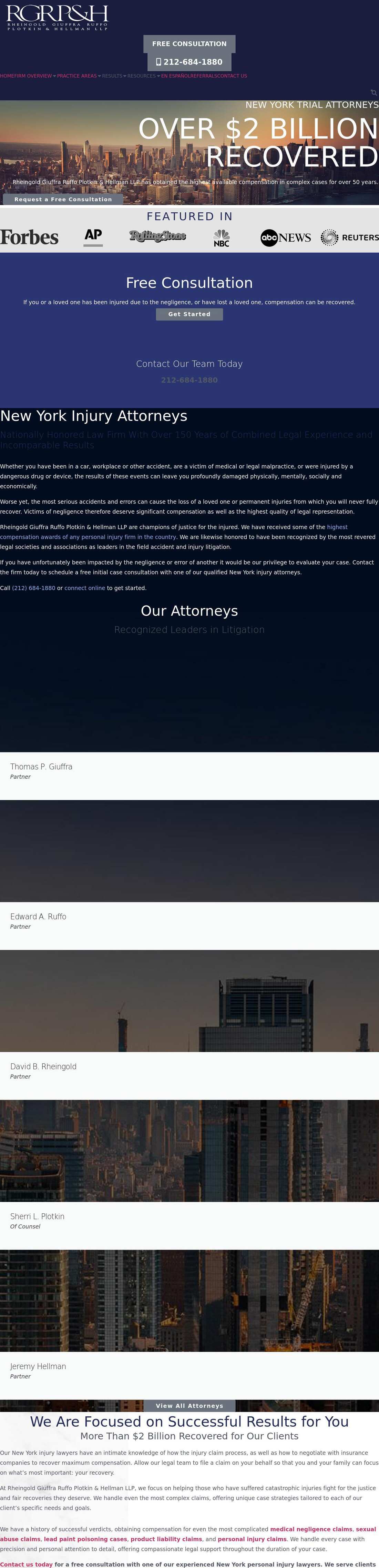Rheingold, Giuffra, Ruffo & Plotkin LLP - New York NY Lawyers