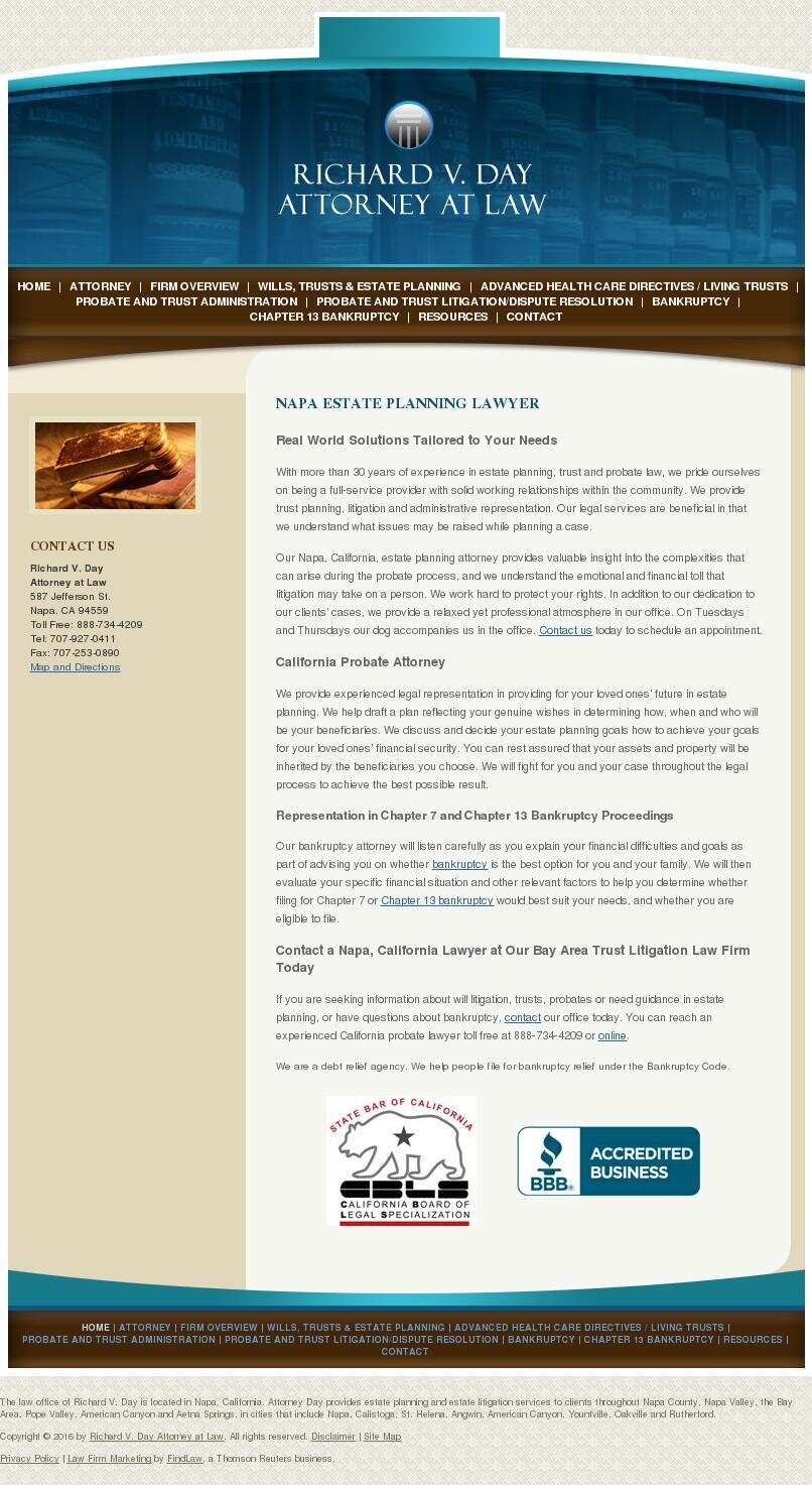 Richard V. Day Attorney at Law - Napa CA Lawyers