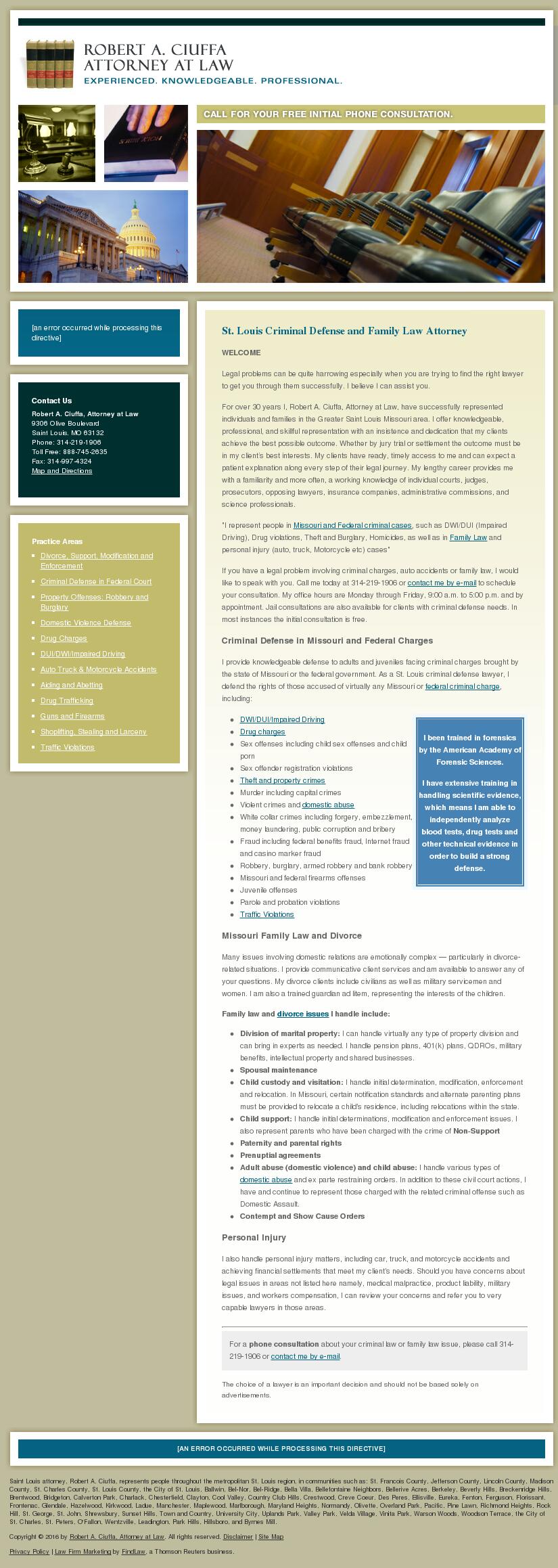 Robert A. Ciuffa, Attorney at Law - Saint Louis MO Lawyers