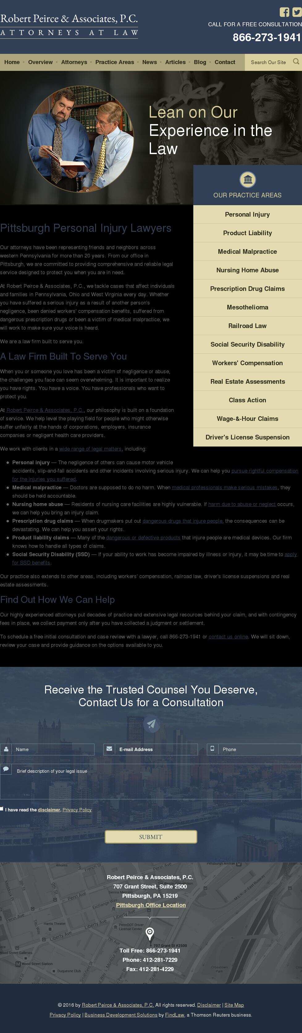 Robert Peirce & Associates, P.C. - Ellwood City PA Lawyers