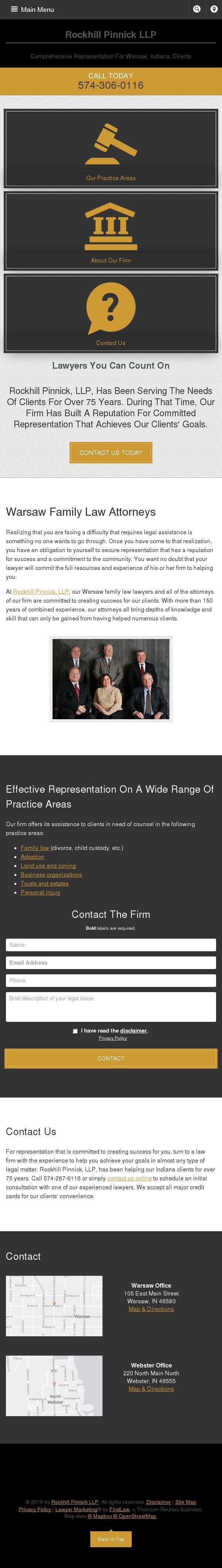 Rockhill Pinnick LLP - Warsaw IN Lawyers