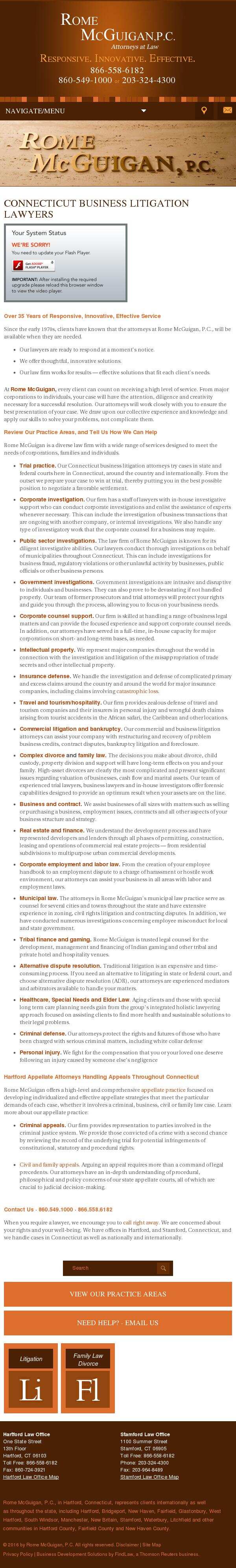 Rome McGuigan, P.C. - Stamford CT Lawyers