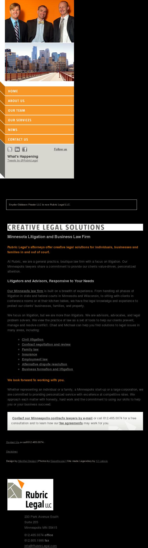Rubric Legal LLC - Minneapolis MN Lawyers