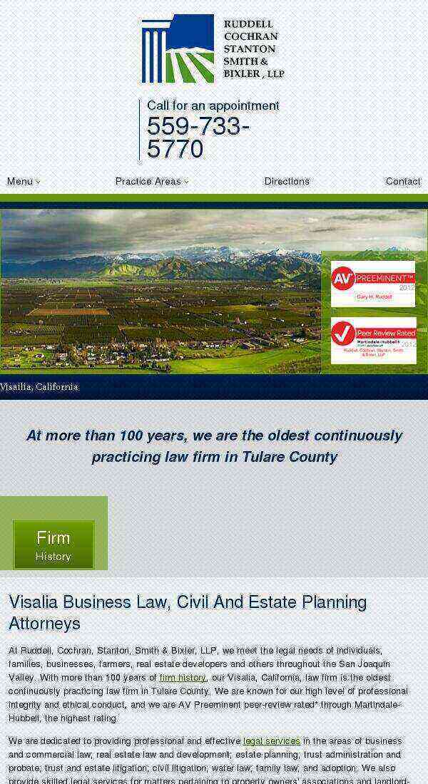 Ruddell, Cochran, Stanton, Smith & Bixler, LLP. - Visalia CA Lawyers