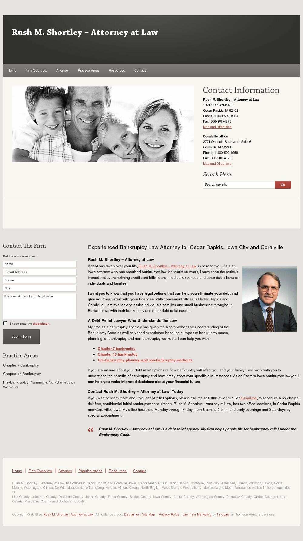 Rush M. Shortley, Attorney at Law - Coralville IA Lawyers
