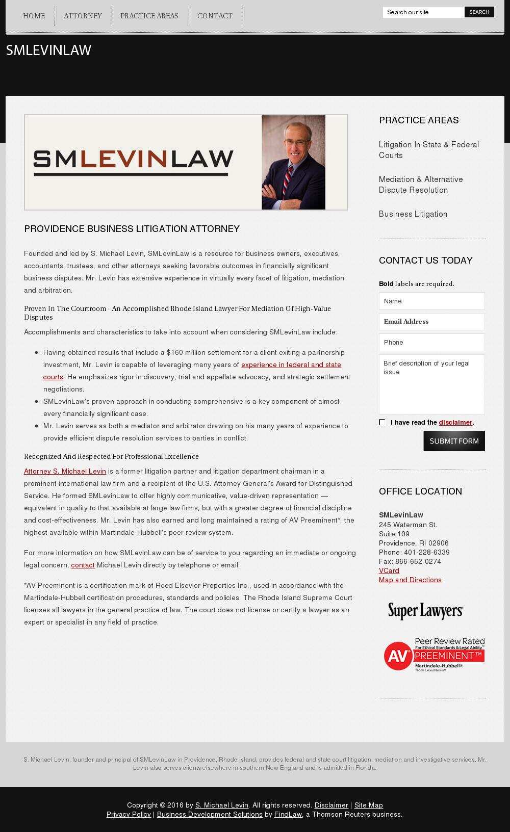 S. Michael Levin - Providence RI Lawyers