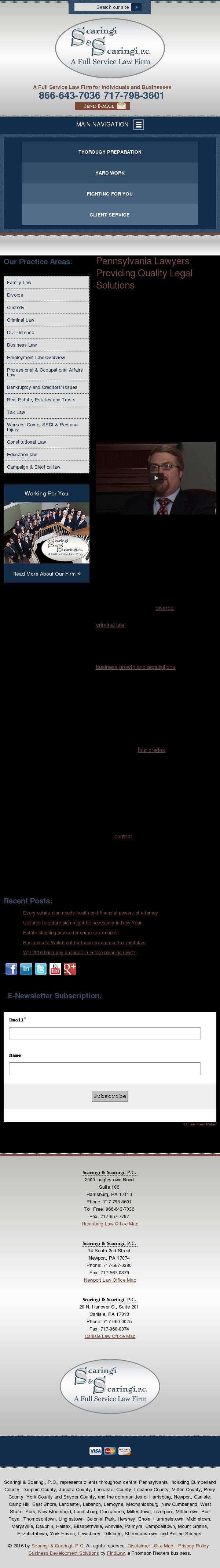 Scaringi & Scaringi, P.C. - Newport PA Lawyers