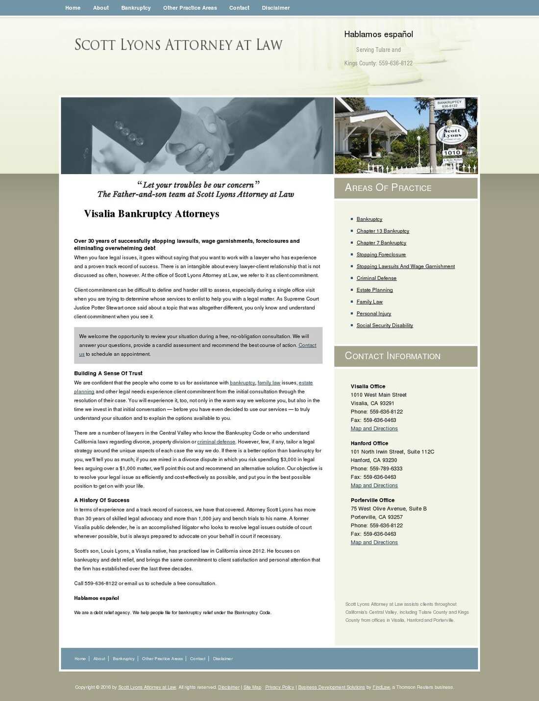 Scott Lyons Attorney at Law - Visalia CA Lawyers