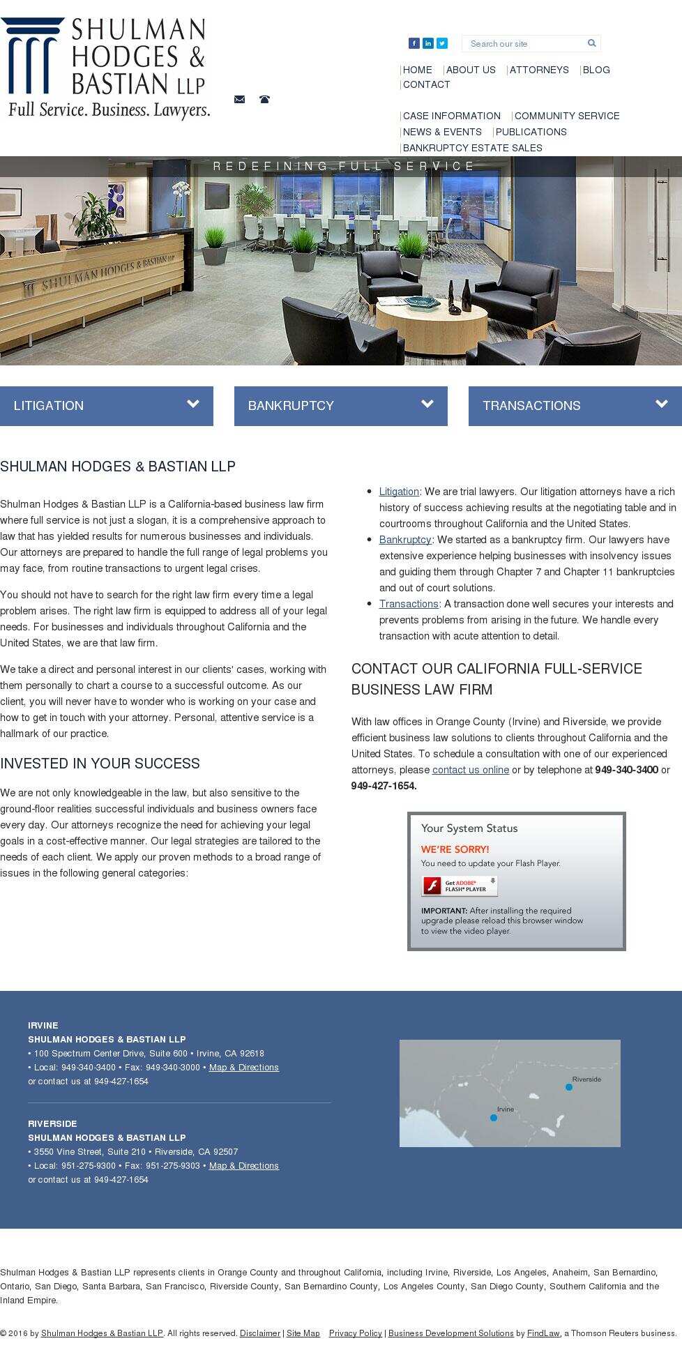 Shulman Hodges & Bastian LLP - Riverside CA Lawyers