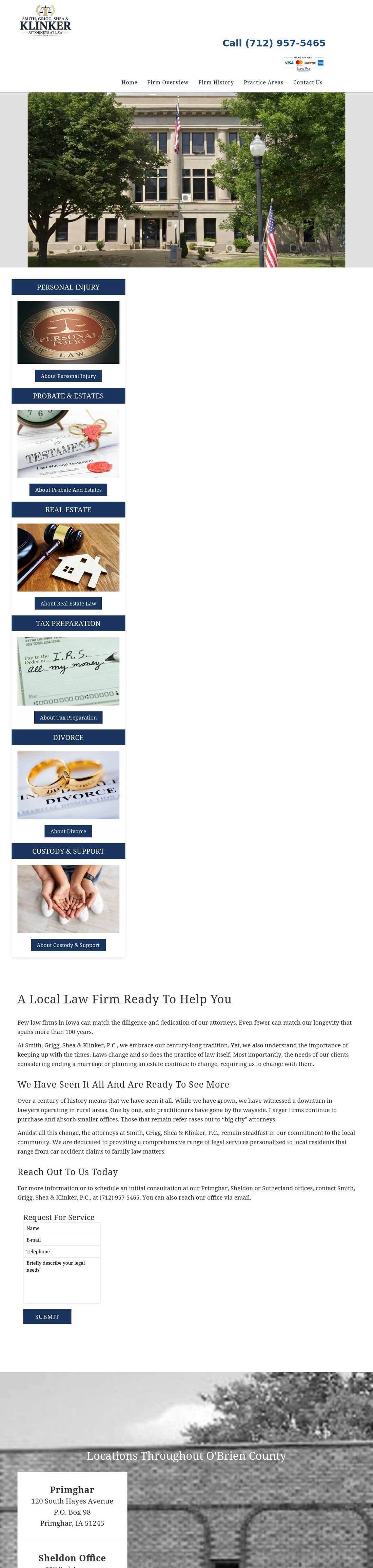 Smith, Grigg, Shea & Klinker, P.C. - Primghar IA Lawyers