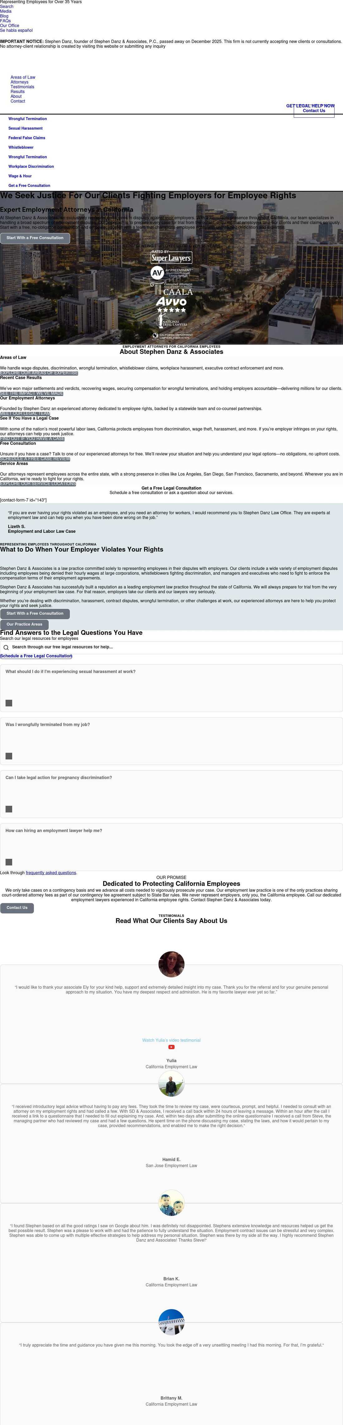 Stephen Danz & Associates - Los Angeles CA Lawyers