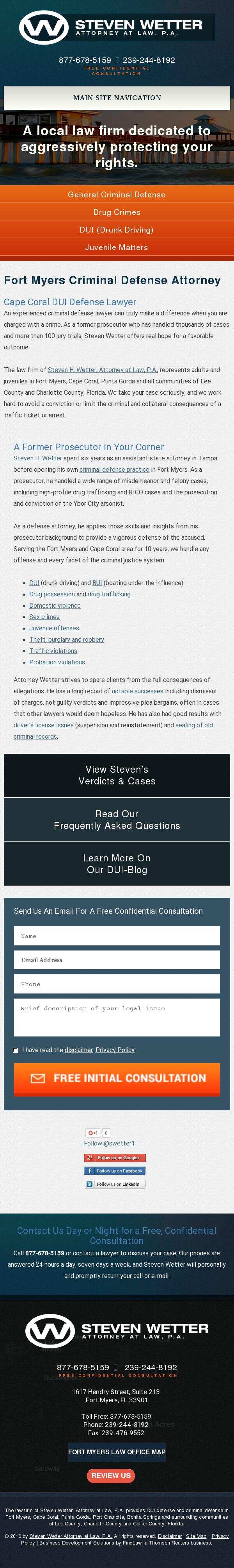 Steven Wetter Attorney at Law, P.A. - Fort Myers FL Lawyers