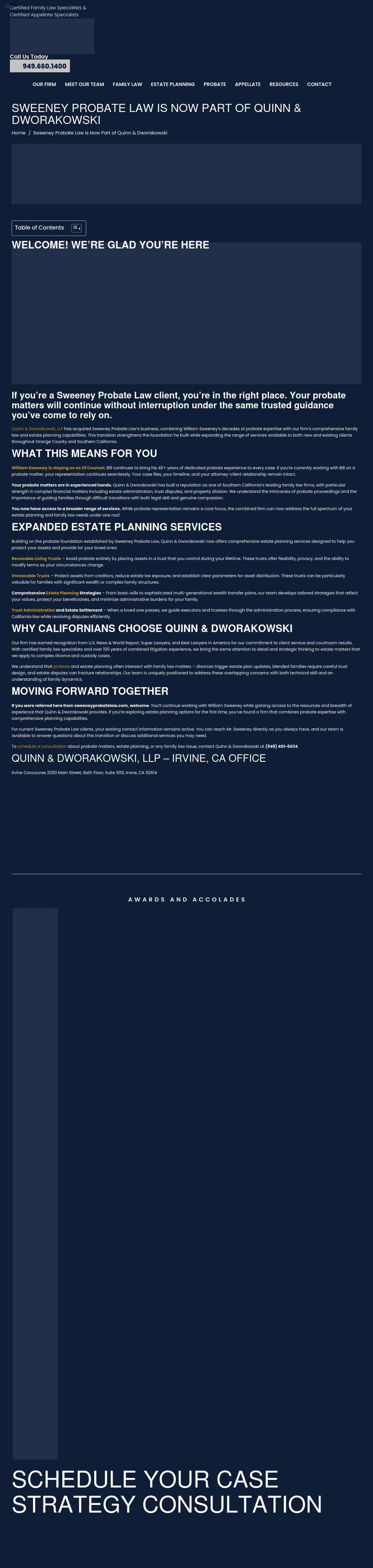 Sweeney Probate Law - Orange CA Lawyers