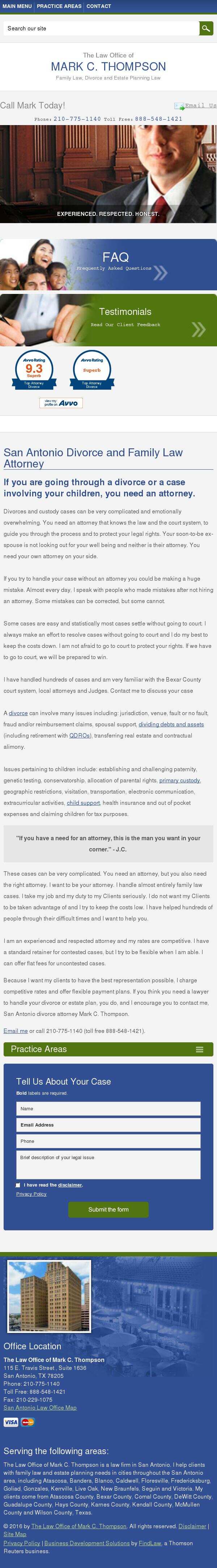 The Law Office of Mark C. Thompson - San Antonio TX Lawyers
