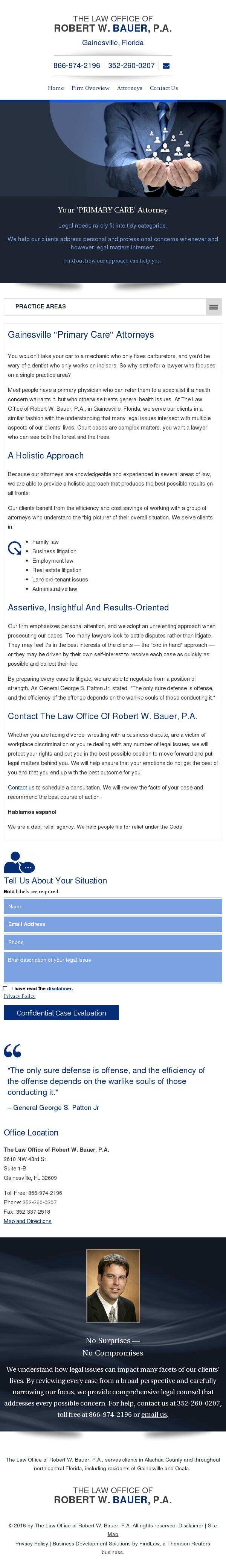 The Law Office of Robert W. Bauer, P.A. - Gainesville FL Lawyers