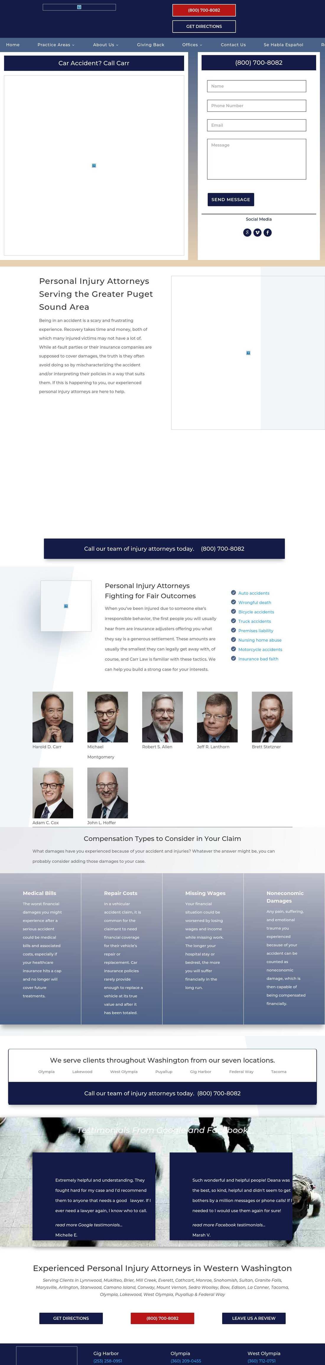 The Law Offices of Harold D. Carr, P.S. - Olympia WA Lawyers