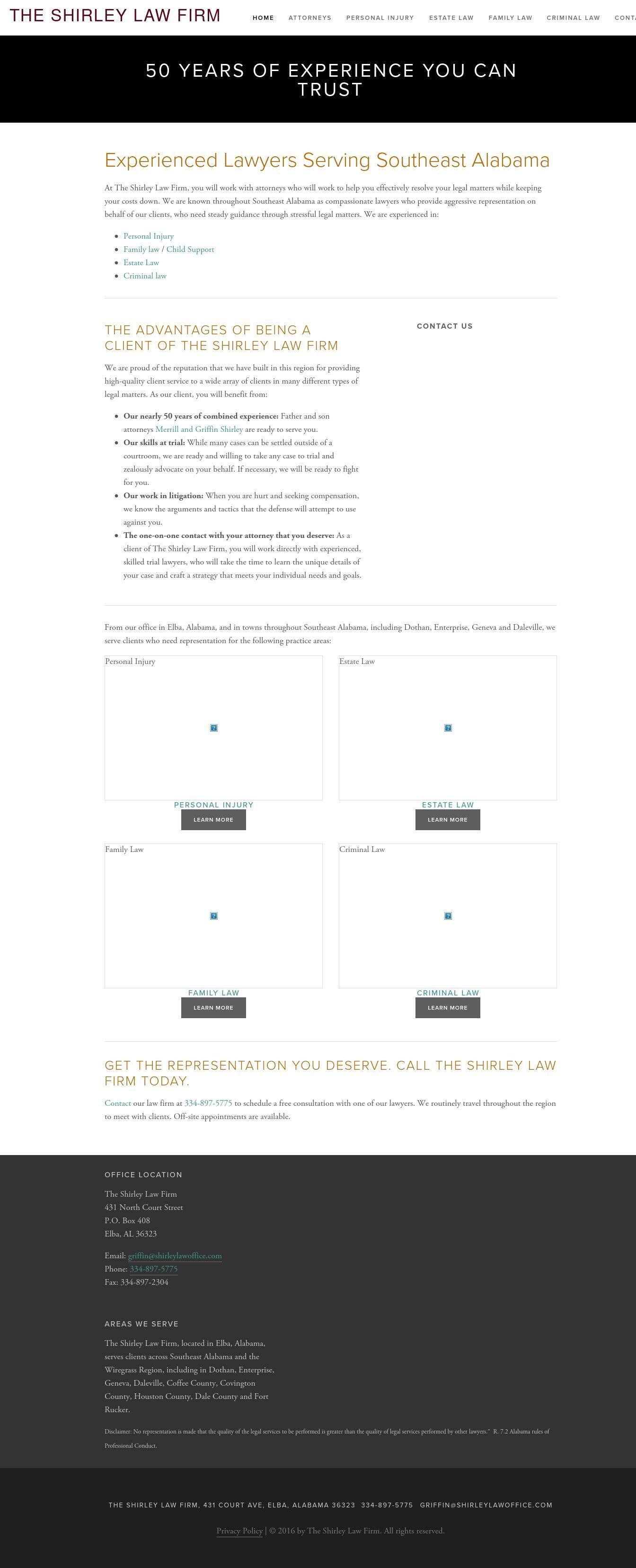 The Shirley Law Firm - Elba AL Lawyers