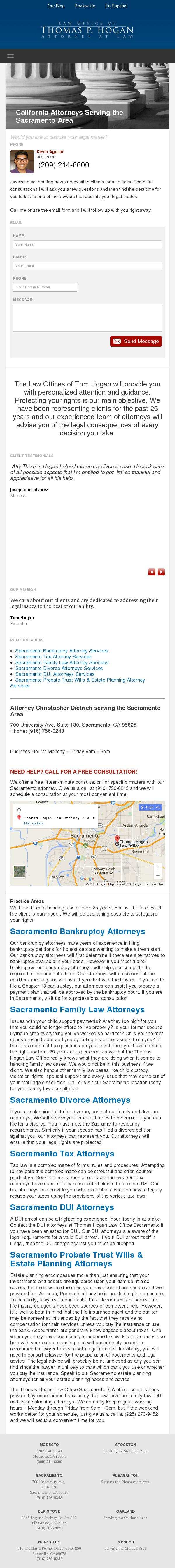 Thomas Hogan Law Office - Sacramento CA Lawyers
