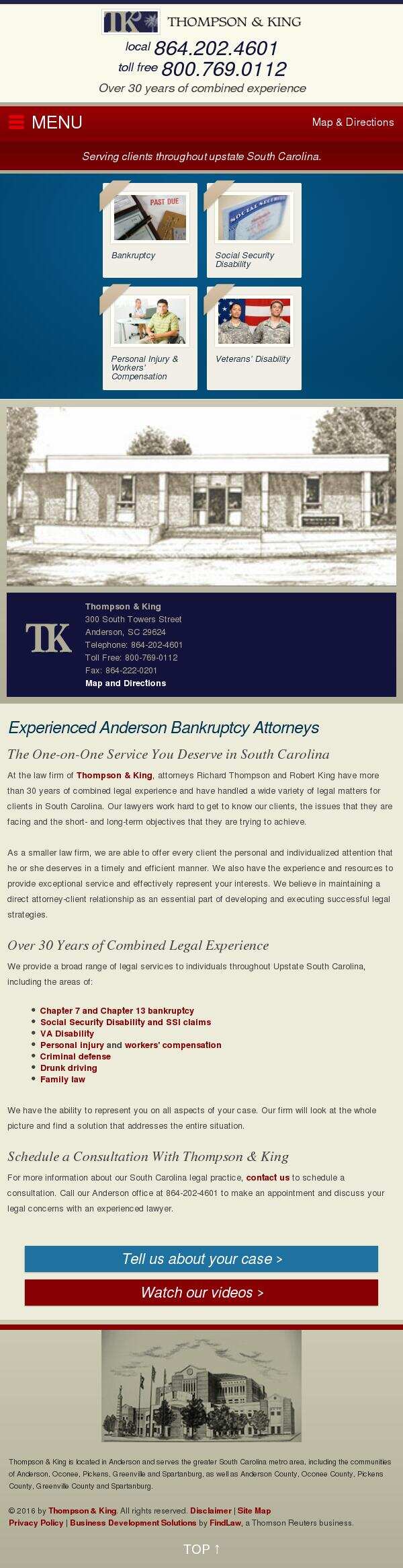 Thompson & King - Anderson SC Lawyers
