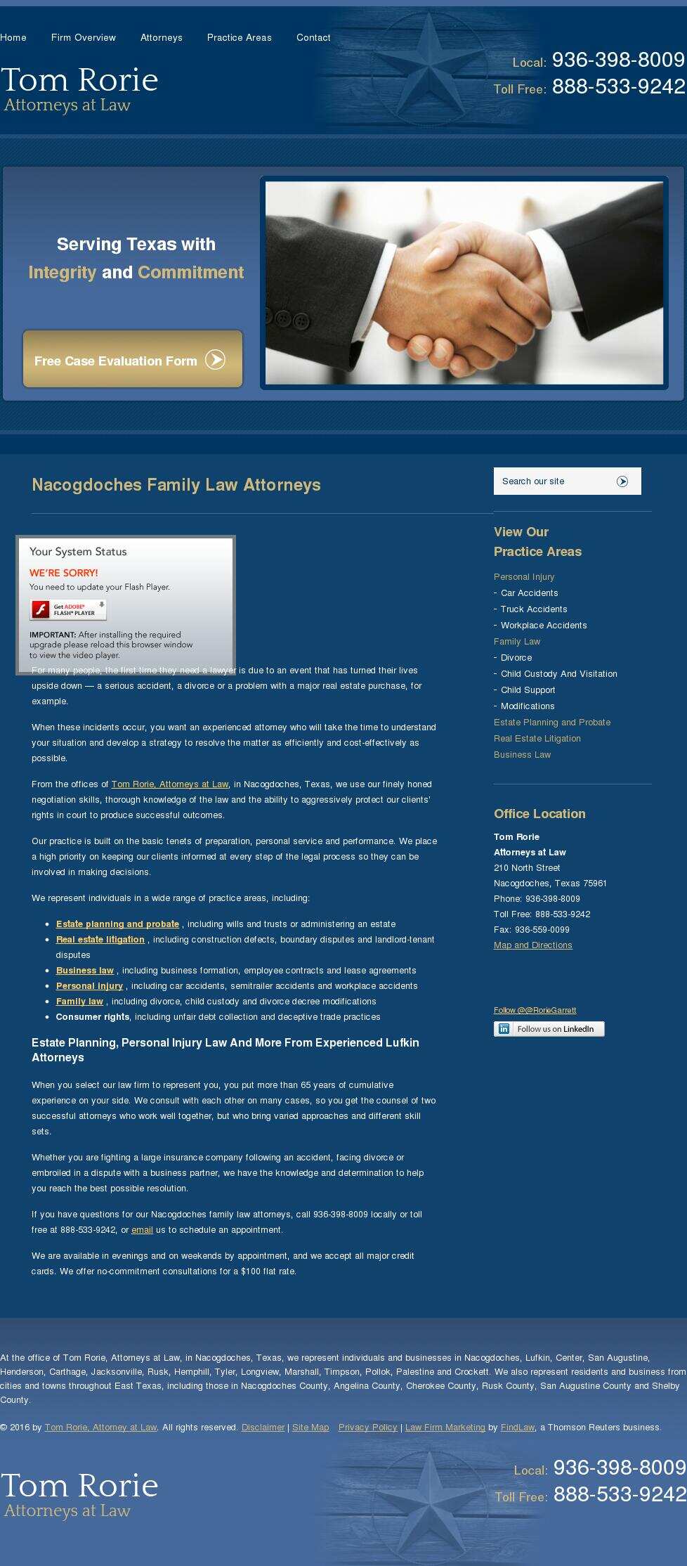 Tom Rorie & Jim Garrett, Attorneys at Law - Nacogdoches TX Lawyers