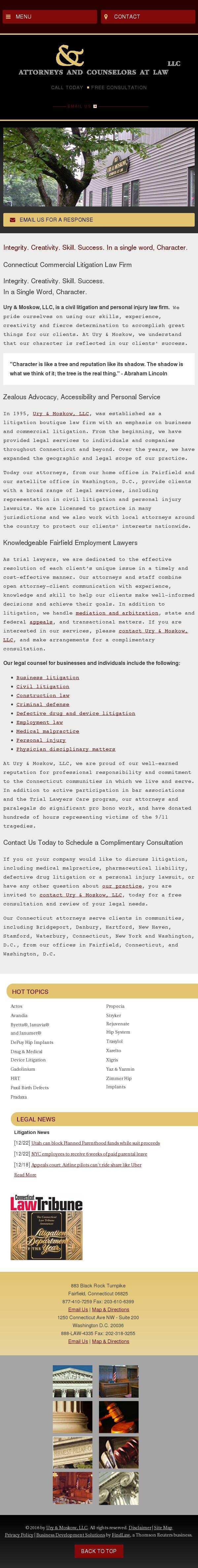 Ury & Moskow, LLC - Fairfield CT Lawyers