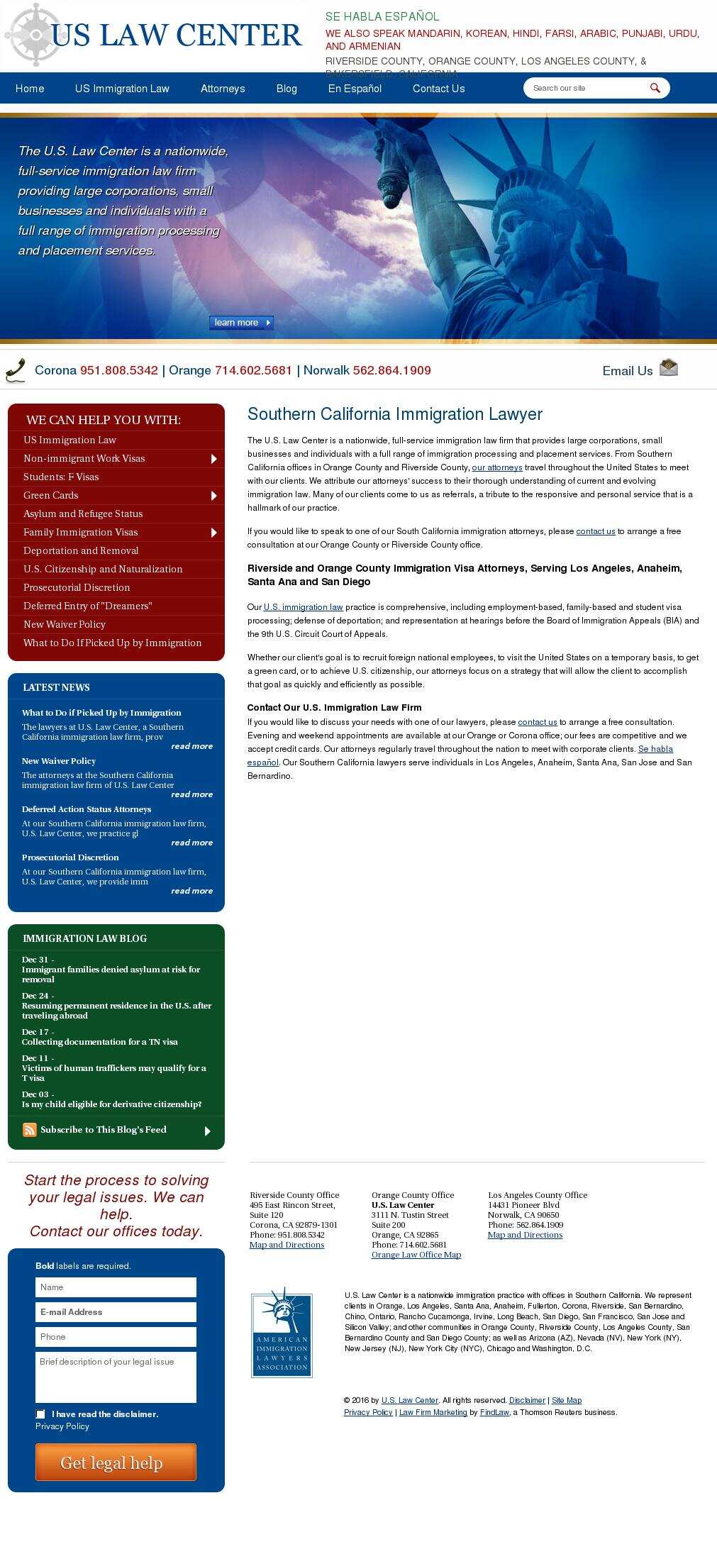 U.S. Law Center - Corona CA Lawyers