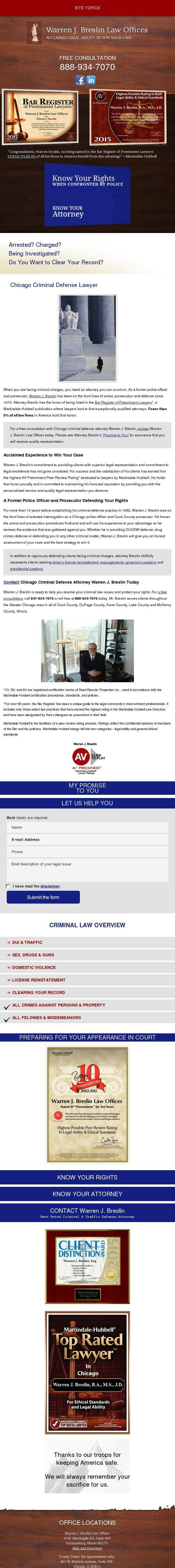 Warren J. Breslin Law Offices - Schaumburg IL Lawyers