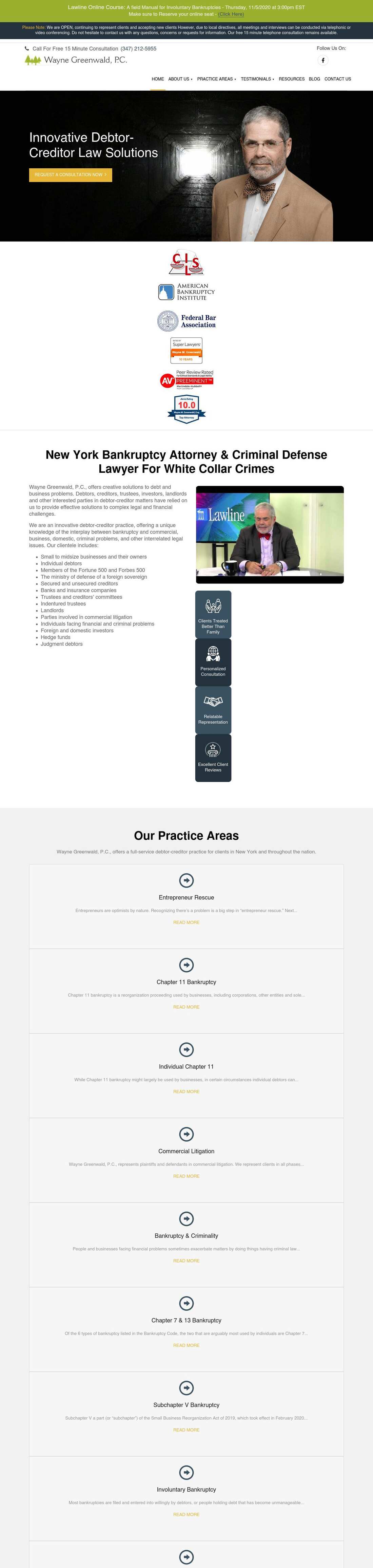 Wayne Greenwald, P.C. - New York NY Lawyers