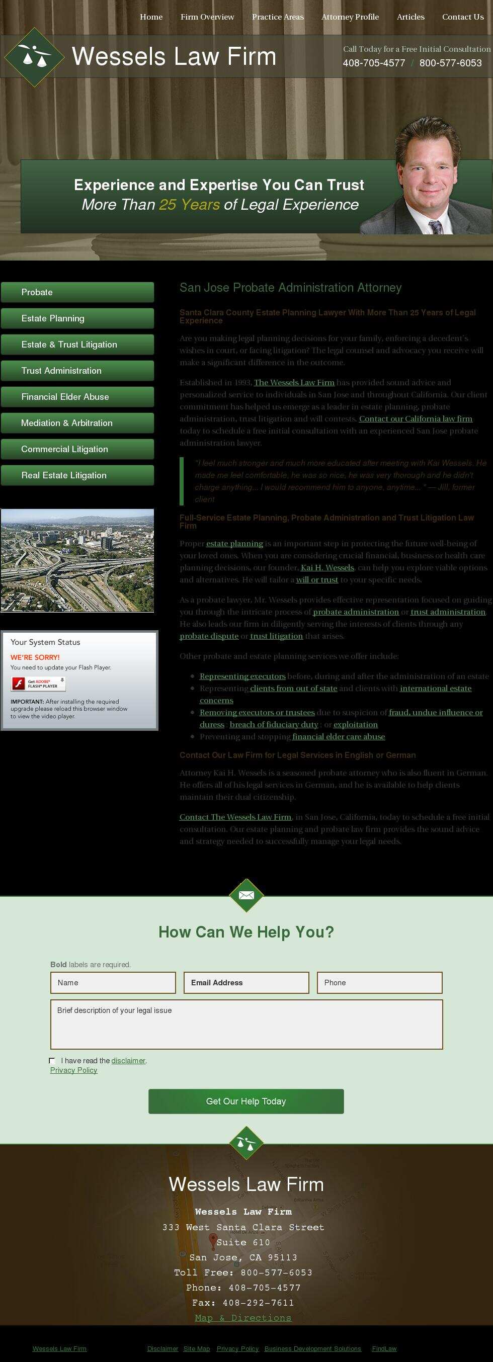 Wessels Law Firm - San Jose CA Lawyers