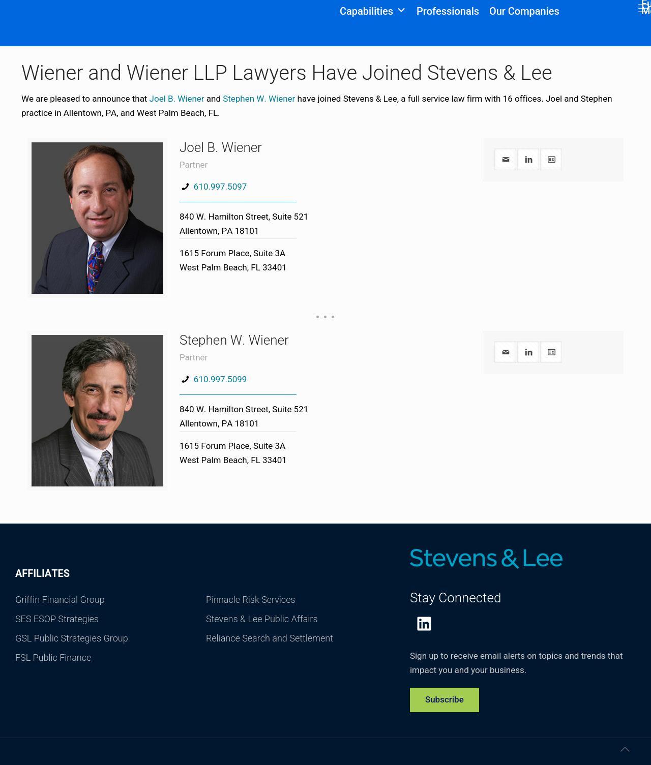 Wiener and Wiener LLP - Allentown PA Lawyers