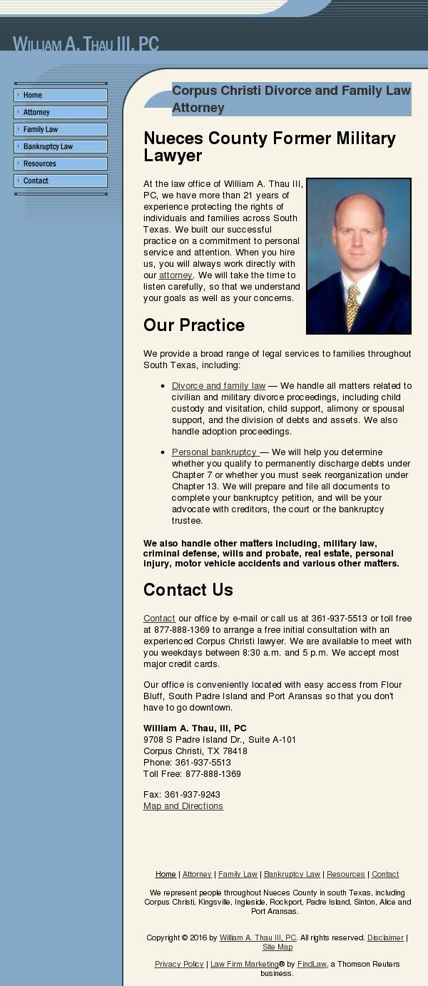 William A. Thau III, PC - Corpus Christi TX Lawyers