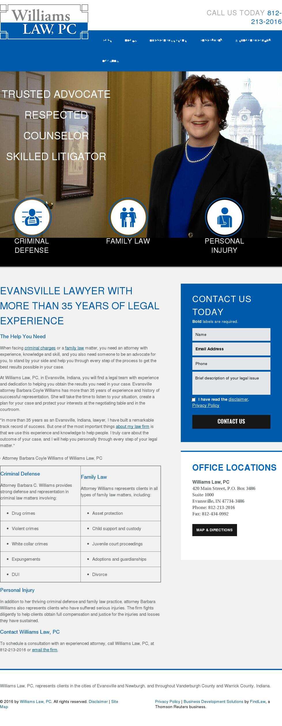 Williams Law, PC - Evansville IN Lawyers