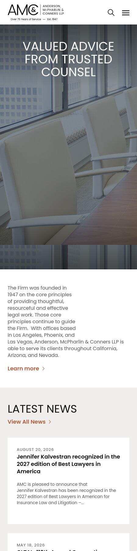 Anderson, McPharlin & Conners, LLP - Las Vegas NV Lawyers