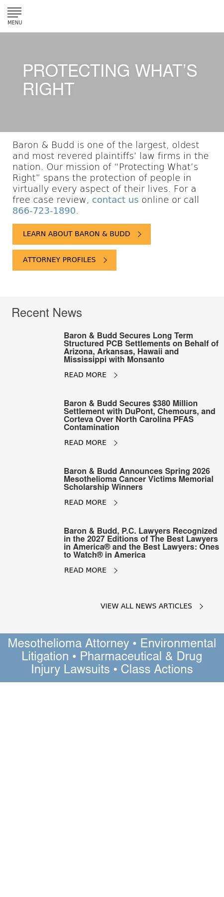 Baron & Budd PC - Baton Rouge LA Lawyers