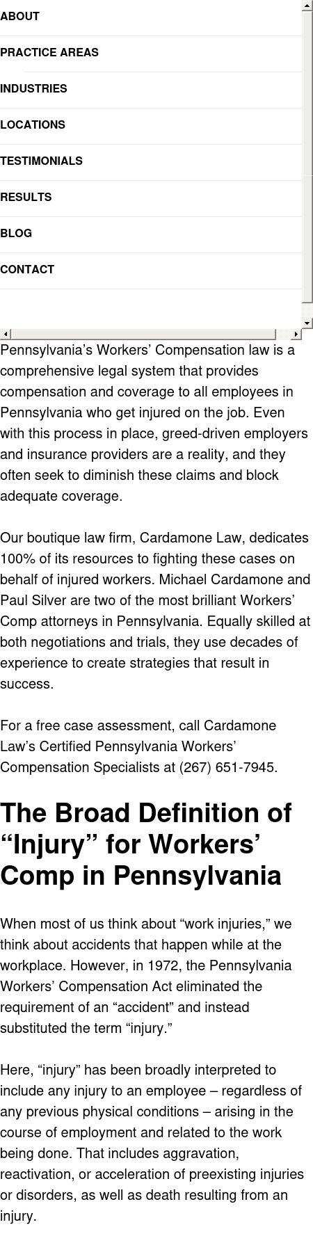 Cardamone Law Firm - Workers' Compensation Lawyers - Center Valley PA Lawyers