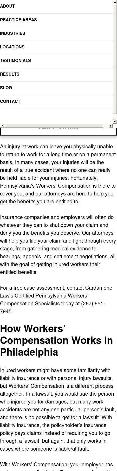 Cardamone Law Firm - Workers' Compensation Lawyers - Philadelphia PA Lawyers