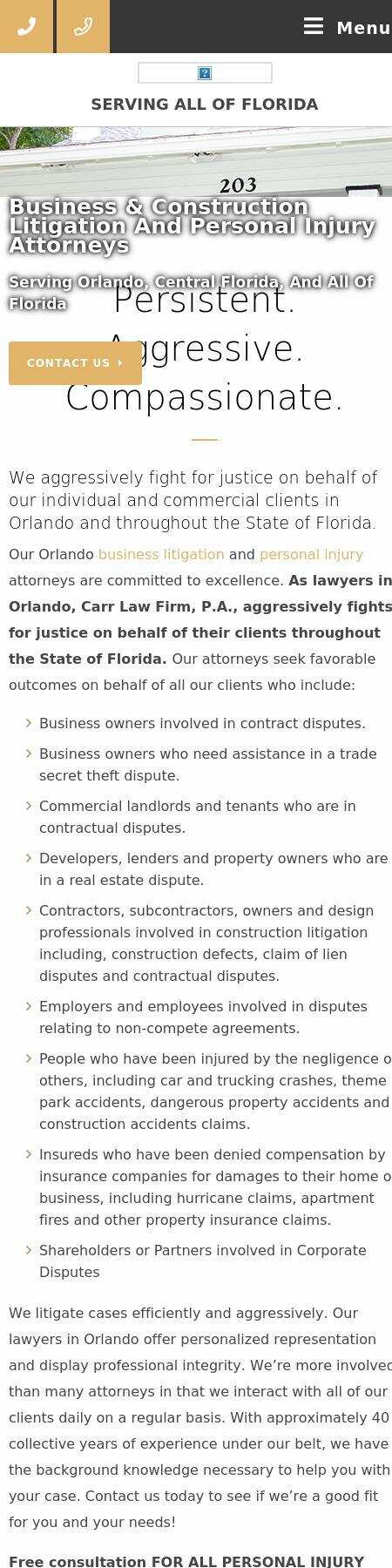 Carr Law Firm, P.A. - Orlando FL Lawyers