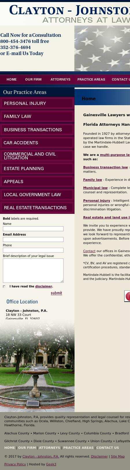 Clayton - Johnston, P.A. - Gainesville FL Lawyers