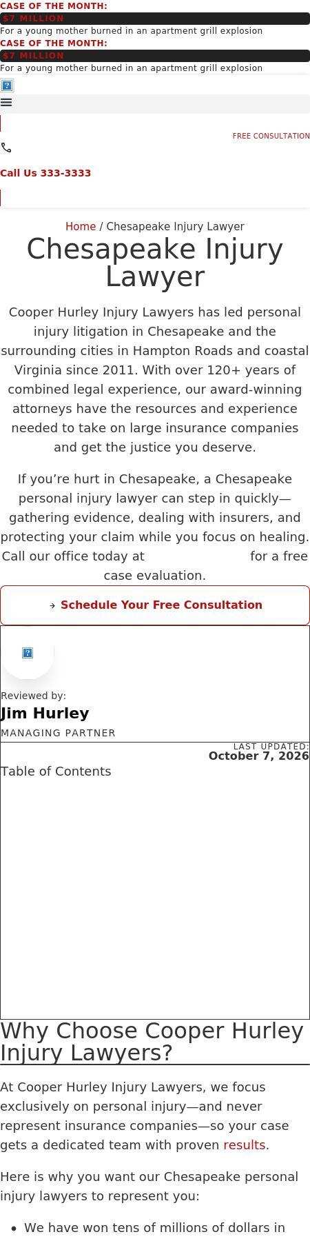 Cooper Hurley Injury Lawyers - Chesapeake VA Lawyers